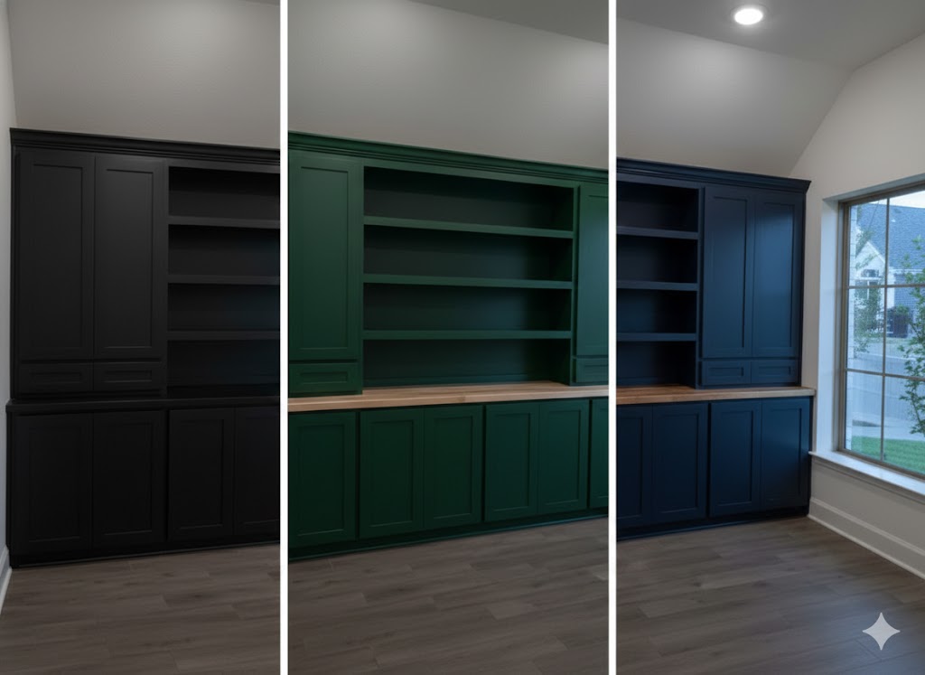 Custom cabinet — 3 color finishes